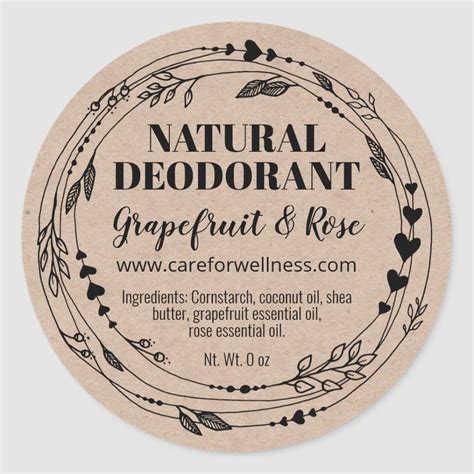 Homemade Natural Handmade Deodorant Labels | Zazzle | Hand scrub homemade, Homemade hand soap ...