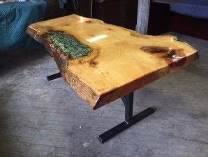 Live Edge Pine Table w/ Glass Inlay | Urban Timber Workshop | Algin Furniture Cincinnati Pine ...