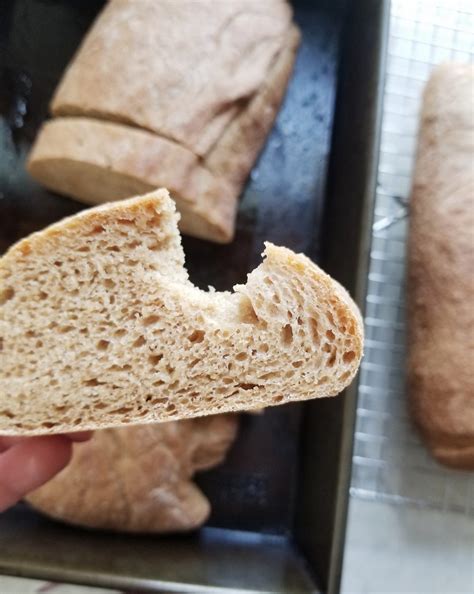 How to make whole wheat ciabatta bread - The Hint of Rosemary