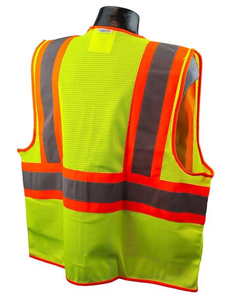 Safety Vest, Yellow Mesh Class II, Reflective Tape, Various Size - Silt Management Supplies, LLC.