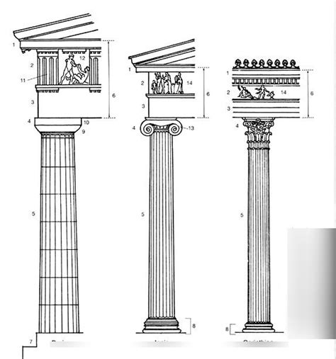 Column IDs - Doric, Greek, Corinthian Diagram | Quizlet