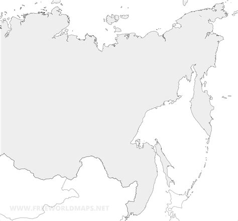 Eastern Russia map