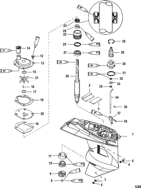 Mercury | MERCURY | 25 (4-STROKE) | 0P153500 THRU 0P388282 | Gear ...