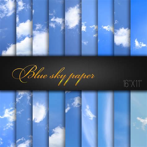 Scrapbooking Paper / Blue Sky Paper Textures / Pack of 18 JPG - Etsy