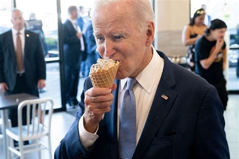 Joe Biden, Between Bites Of Ice Cream, Brags ‘The Economy Is Strong As ...