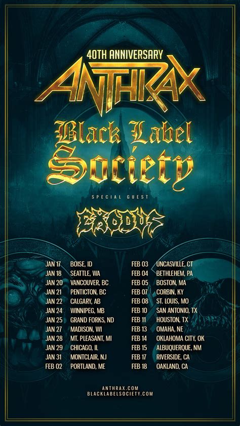 Anthrax and Black Label Society's 2023 North American Tour: See the Dates