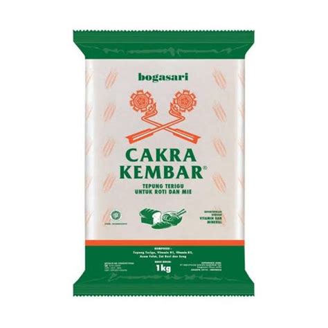 Jual Tepung Terigu Cakra Kembar Bogasari 1 kg Protein Tinggi | Shopee ...