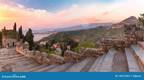 Mount Etna at Sunrise, Sicily, Italy Stock Image - Image of landscape ...