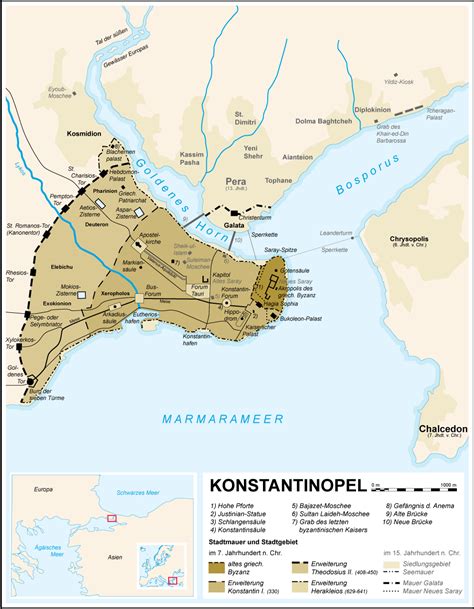 Constantinople map, Map, Geography map