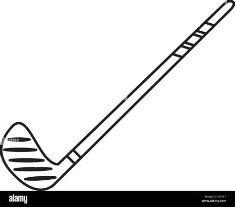 hockey stick game image outline Stock Vector Art & Illustration, Vector ...