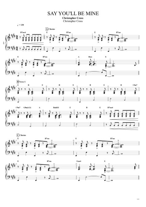 Say You'll Be Mine Tab by Christopher Cross (Guitar Pro) - Full Score ...