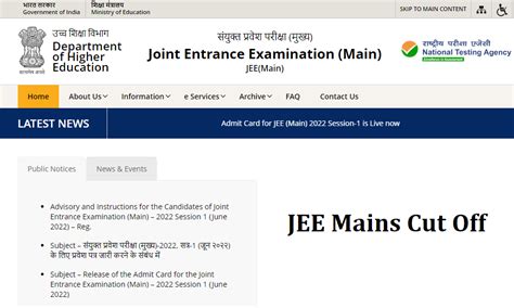 JEE Mains Cut Off 2023- Check College Wise Cut Off Marks