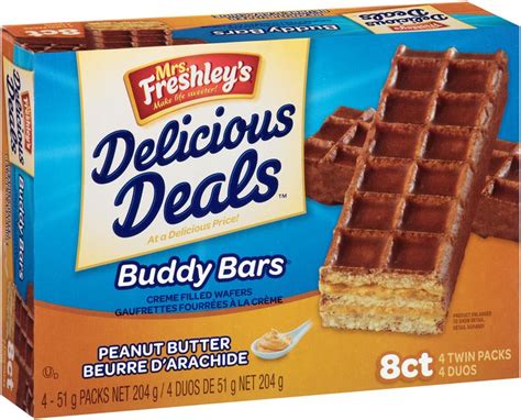 Mrs. Freshley's® Delicious Deals™ Peanut Butter Buddy Bars® Wrappers ...