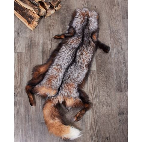 XL Crystal Fox Fur Pelts / Tanned Skins: FurSource.com