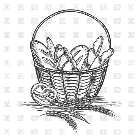 Bread Basket Drawing at PaintingValley.com | Explore collection of ...