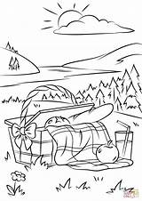 Picnic Basket coloring Page  Free Printable Coloring Pages sketch template