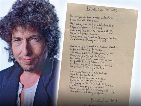 Bob Dylan's Handwritten Lyrics to 'Blowin' in the Wind' Up for Sale