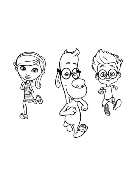 Mr. Peabody and Sherman: Time Travel coloring page to print - Mr ...