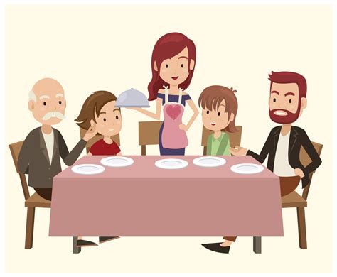 Family Dinner Vector Art, Icons, and Graphics for Free Download