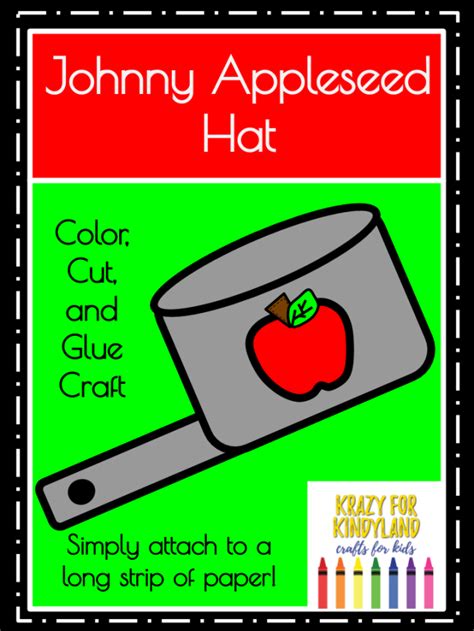 Johnny Appleseed Hat Kindergarten Arts and Crafts Activity