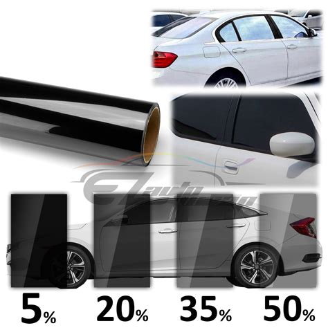 VLT 5% Uncut Roll 30" x 10FT Window Tint Film Charcoal Black Car Glass ...