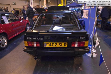 Black Ford Escort Mk3 XR3i C402SLR NEC Classic Motor Show 2013 : Retro-Motoring