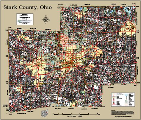 Stark County Ohio 2014 Wall Map