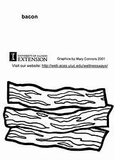 Coloring Page bacon  Free Printables Img 5782 sketch template