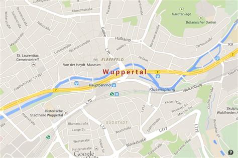 Map of Wuppertal