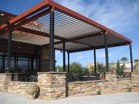 Commercial Aluminum Louvered-Roof Patio Cover | Outdoor restaurant ...