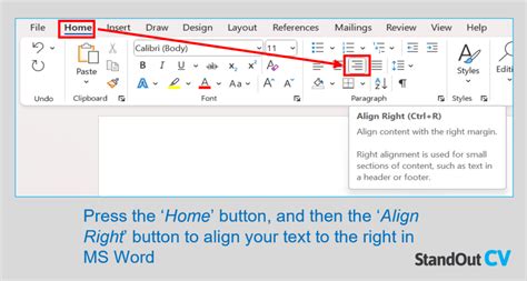 How to right align dates on your resume | Step by step guide