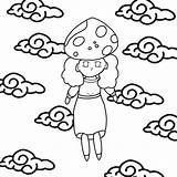 On Cloud Mush Coloring Page  Etsy sketch template