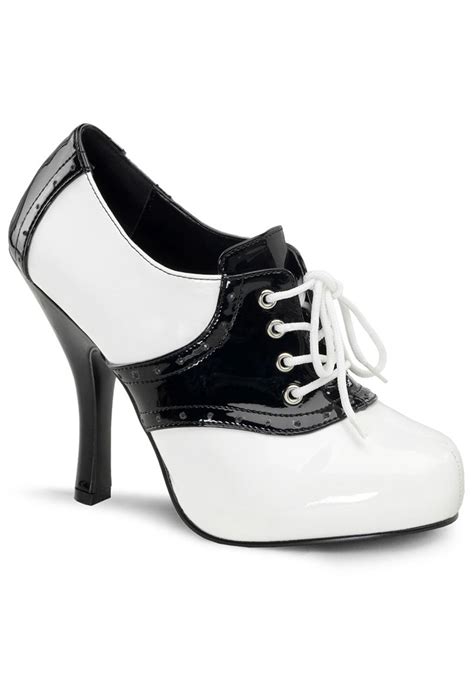 High Heeled Saddle Shoes