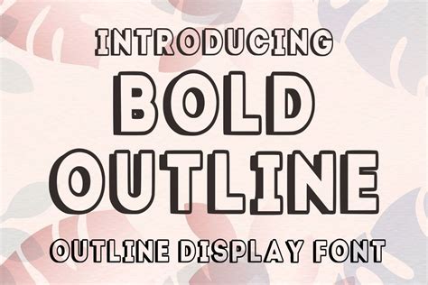 Bold Outline Font by Infinity art Studio · Creative Fabrica