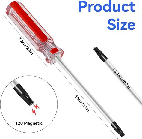 T20 Torx Security Screwdriver with Magnetic Tip Plastic Grip Torx ...