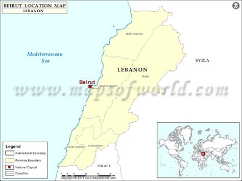 Where is Beirut | Location of Beirut in Lebanon Map