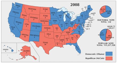 US Election of 2008 Map - GIS Geography