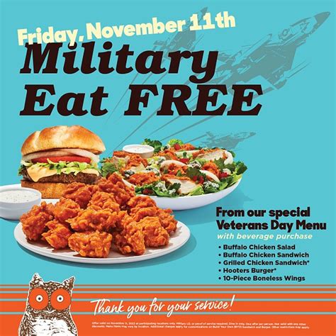 Hooters Honors Military with Free Meals on Veterans Day | Hooters