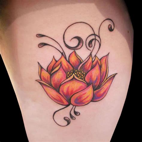 Preciosos diseños de tatuajes de la flor de loto