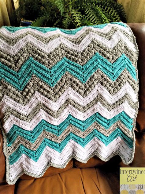 Tons of Texture Chevron Baby Blanket | AllFreeCrochet.com