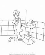 Plumber Coloring Page  Sheets Color pages sketch template