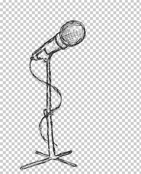 Microphone Drawing Painting PNG - art, black and white, body jewelry ...