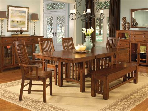 Laurelhurst Solid Oak Mission dining table and 4 side chairs | HOM ...