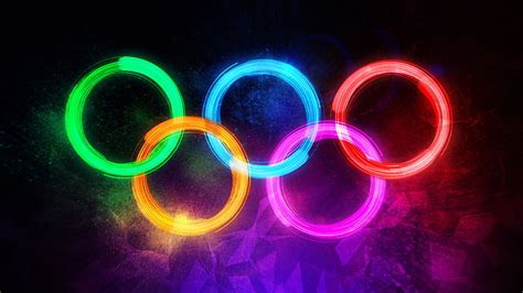 HD wallpaper: Olympic string art, rays, abstraction, lights, Olympics, illuminated | Wallpaper Flare