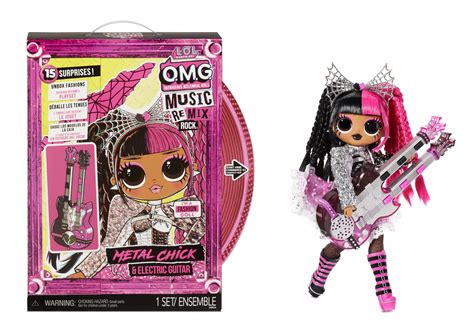 LOL Surprise Omg Remix Rock Ferocious Fashion Doll With 15 Surprises Including Bass Guitar ...