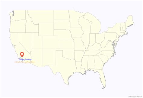 Map of Santa Susana CDP