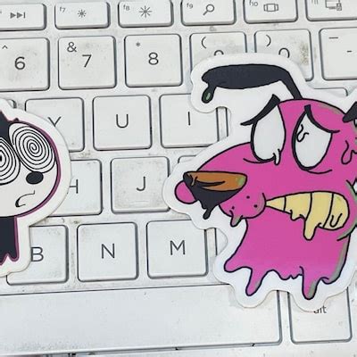 Courage the Cowardly Dog Stickers Laptop Stickers Stickers for ...