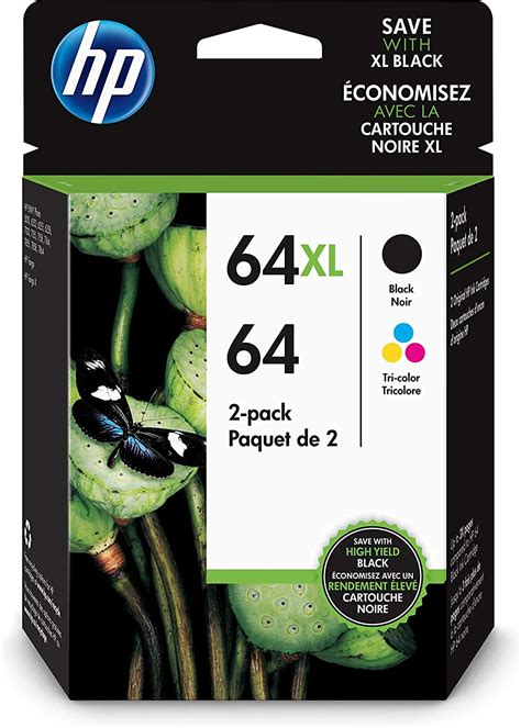 HP 64 (3YP23AN) Tri-Color Black Ink Cartridge Combo Pack - Walmart.com ...