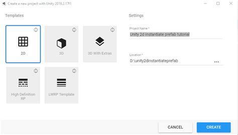 Unity 2d instantiate prefab at position - using gameobjects