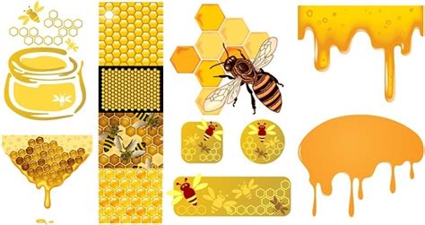 Bee honey honeycomb vector Free vector in Encapsulated PostScript eps ( .eps ) vector ...